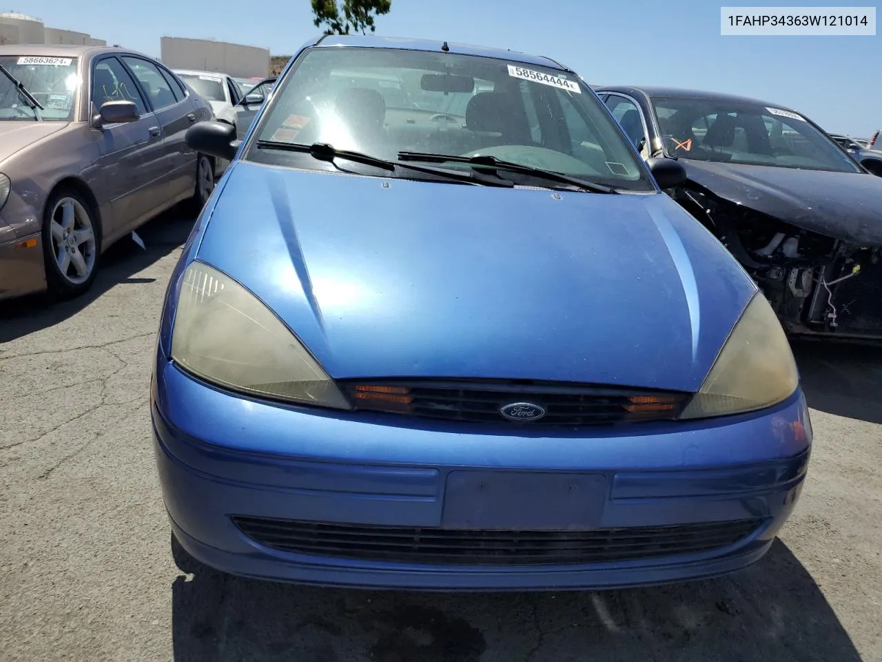 2003 Ford Focus Se Comfort VIN: 1FAHP34363W121014 Lot: 58564444