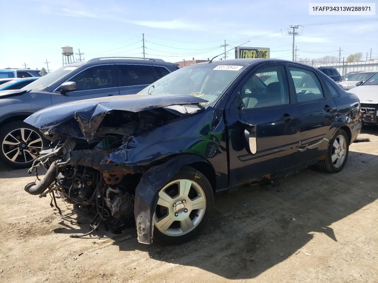 2003 Ford Focus Se Comfort VIN: 1FAFP34313W288971 Lot: 62558874