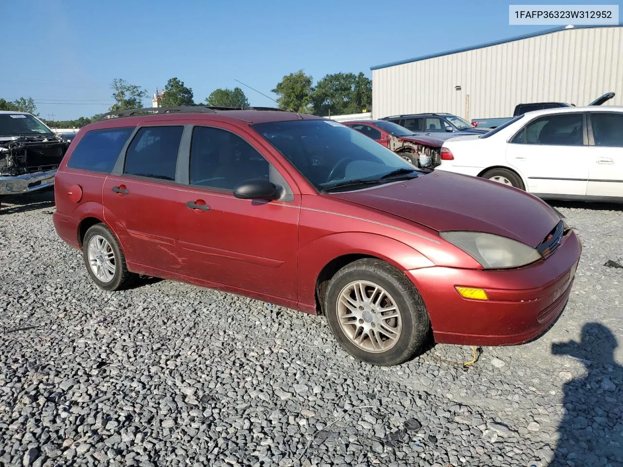 2003 Ford Focus Se VIN: 1FAFP36323W312952 Lot: 67025254