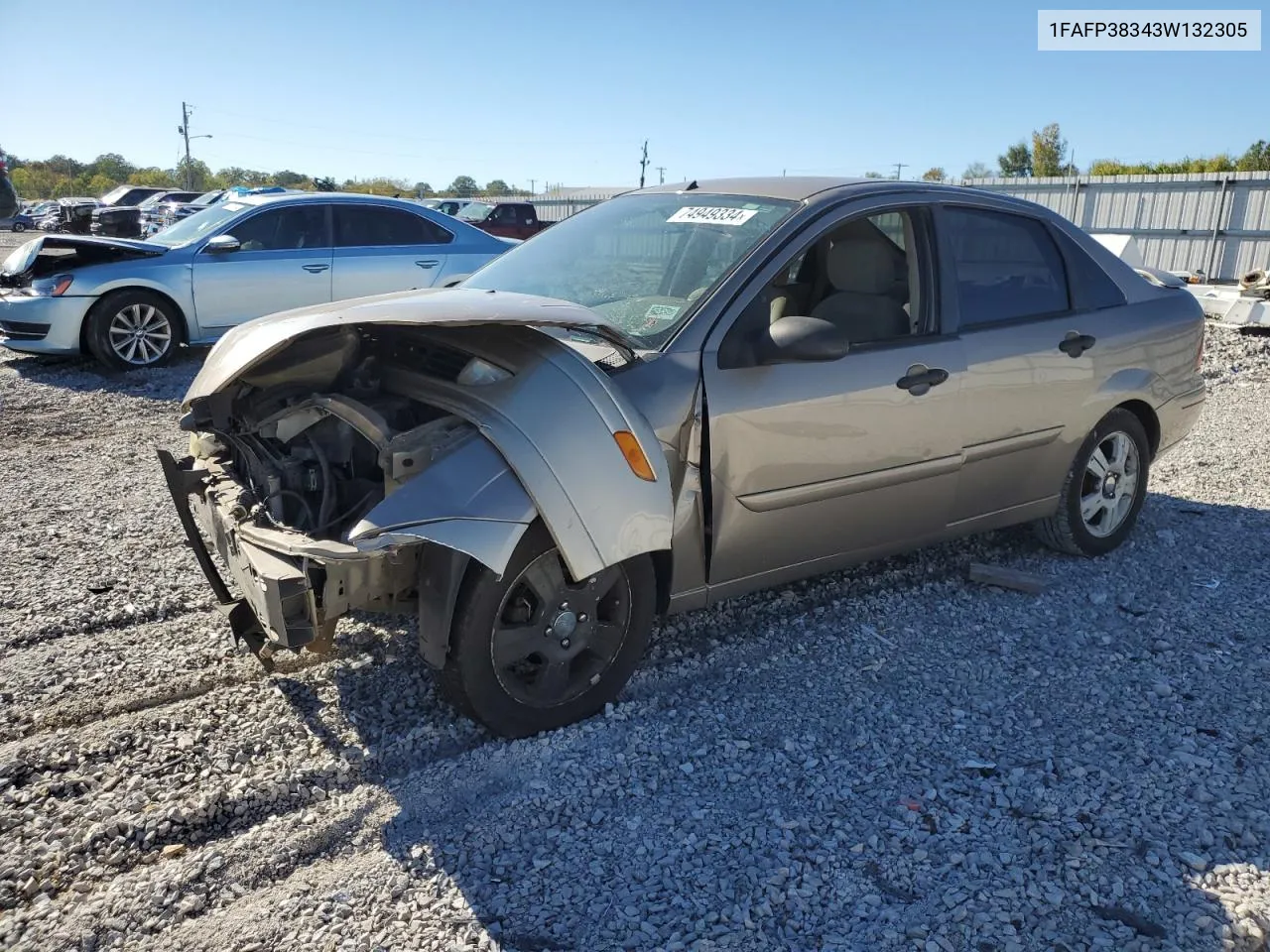 2003 Ford Focus Zts VIN: 1FAFP38343W132305 Lot: 74949334