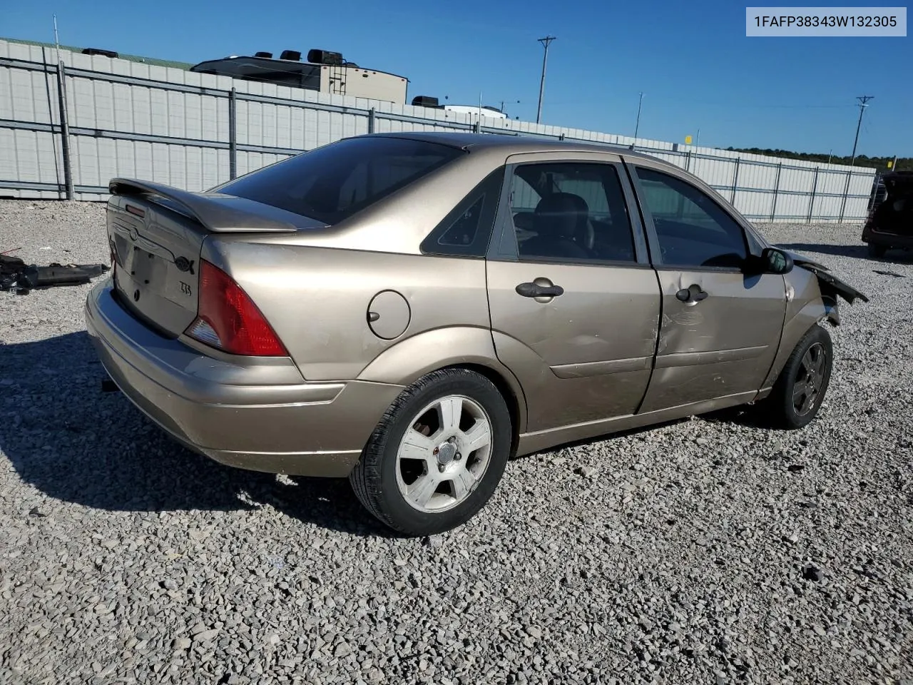 2003 Ford Focus Zts VIN: 1FAFP38343W132305 Lot: 74949334