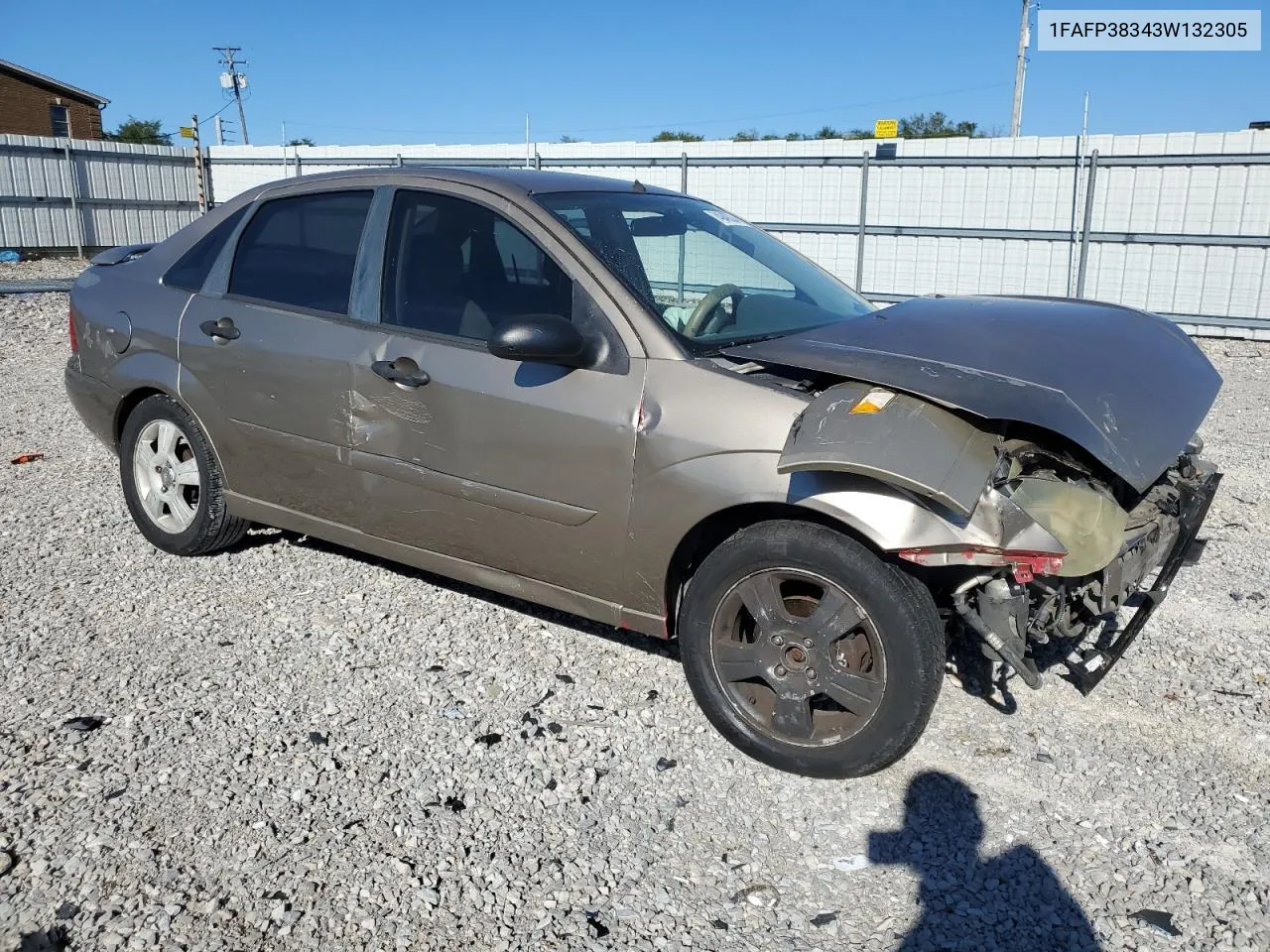 2003 Ford Focus Zts VIN: 1FAFP38343W132305 Lot: 74949334