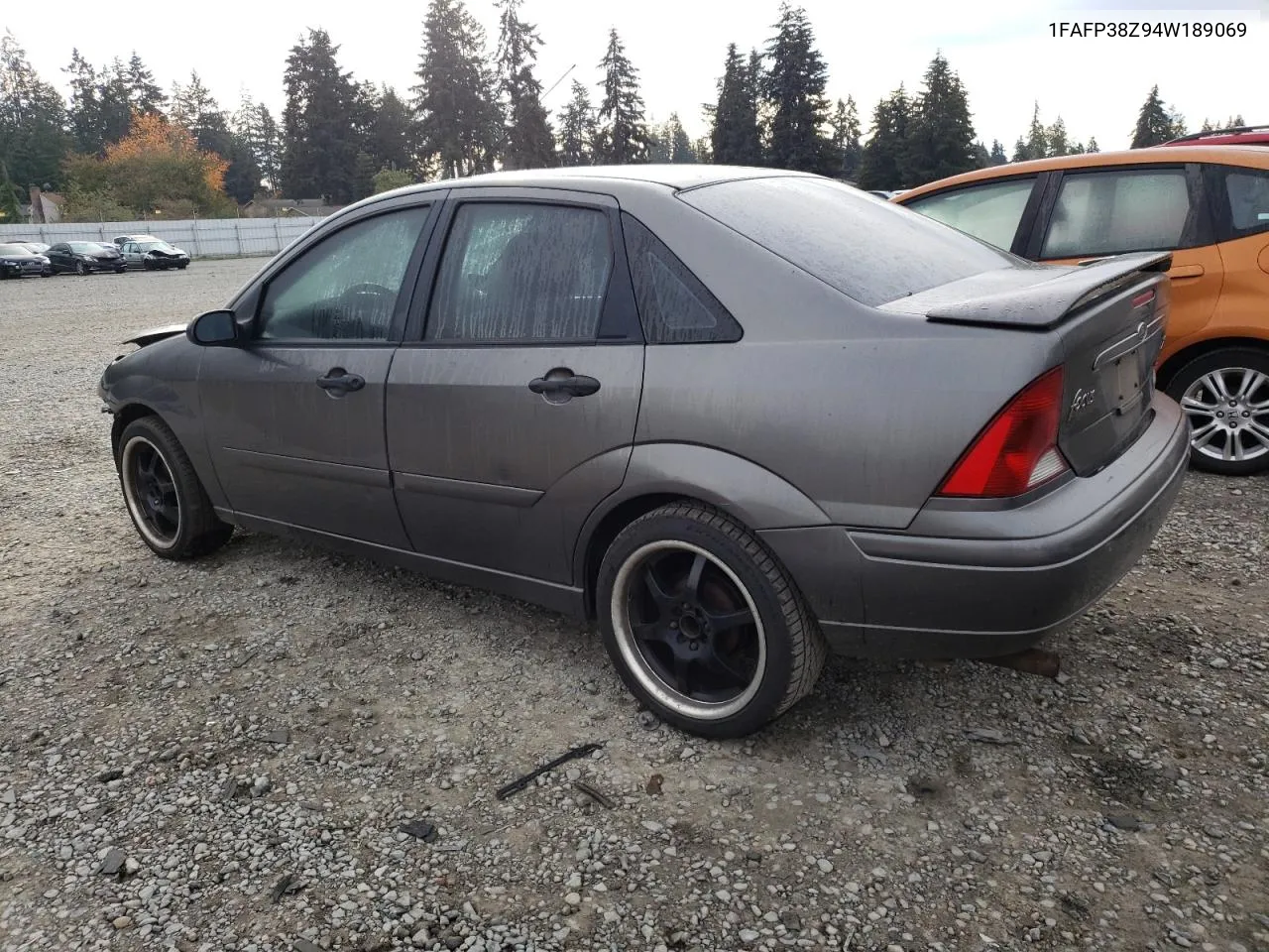 2004 Ford Focus Zts VIN: 1FAFP38Z94W189069 Lot: 77910644