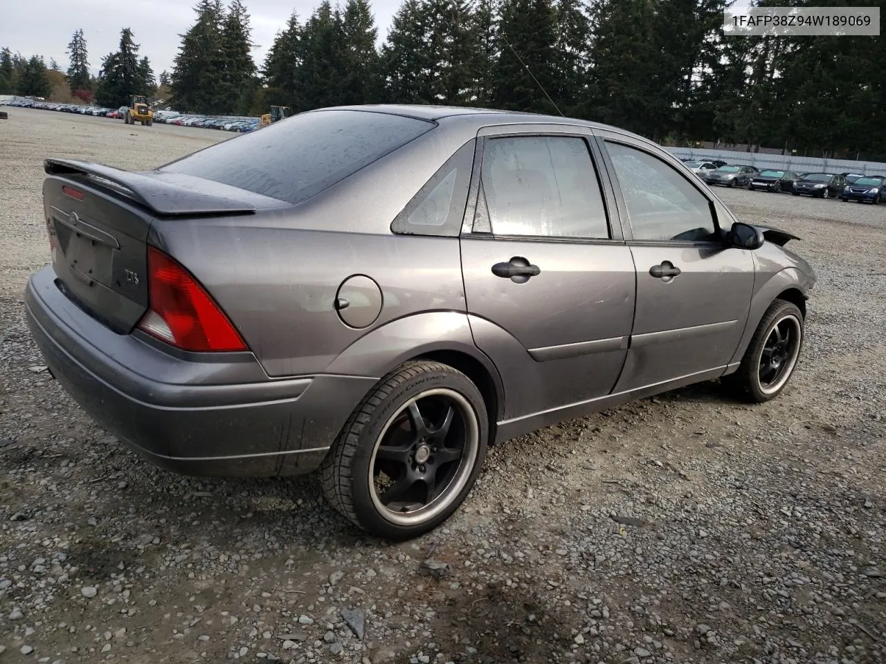 2004 Ford Focus Zts VIN: 1FAFP38Z94W189069 Lot: 77910644