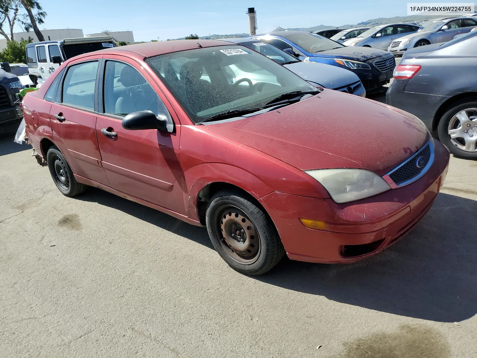 2005 Ford Focus Zx4 VIN: 1FAFP34NX5W224755 Lot: 53713784