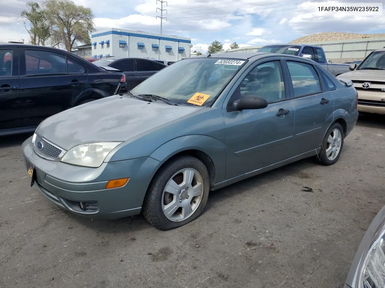 2005 Ford Focus Zx4 VIN: 1FAFP34N35W235922 Lot: 54729854