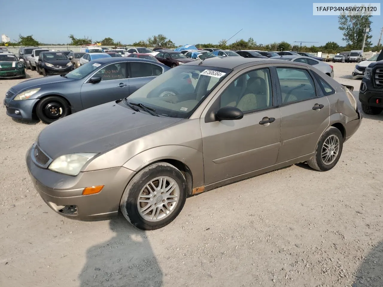 2005 Ford Focus Zx4 VIN: 1FAFP34N45W271120 Lot: 67506384