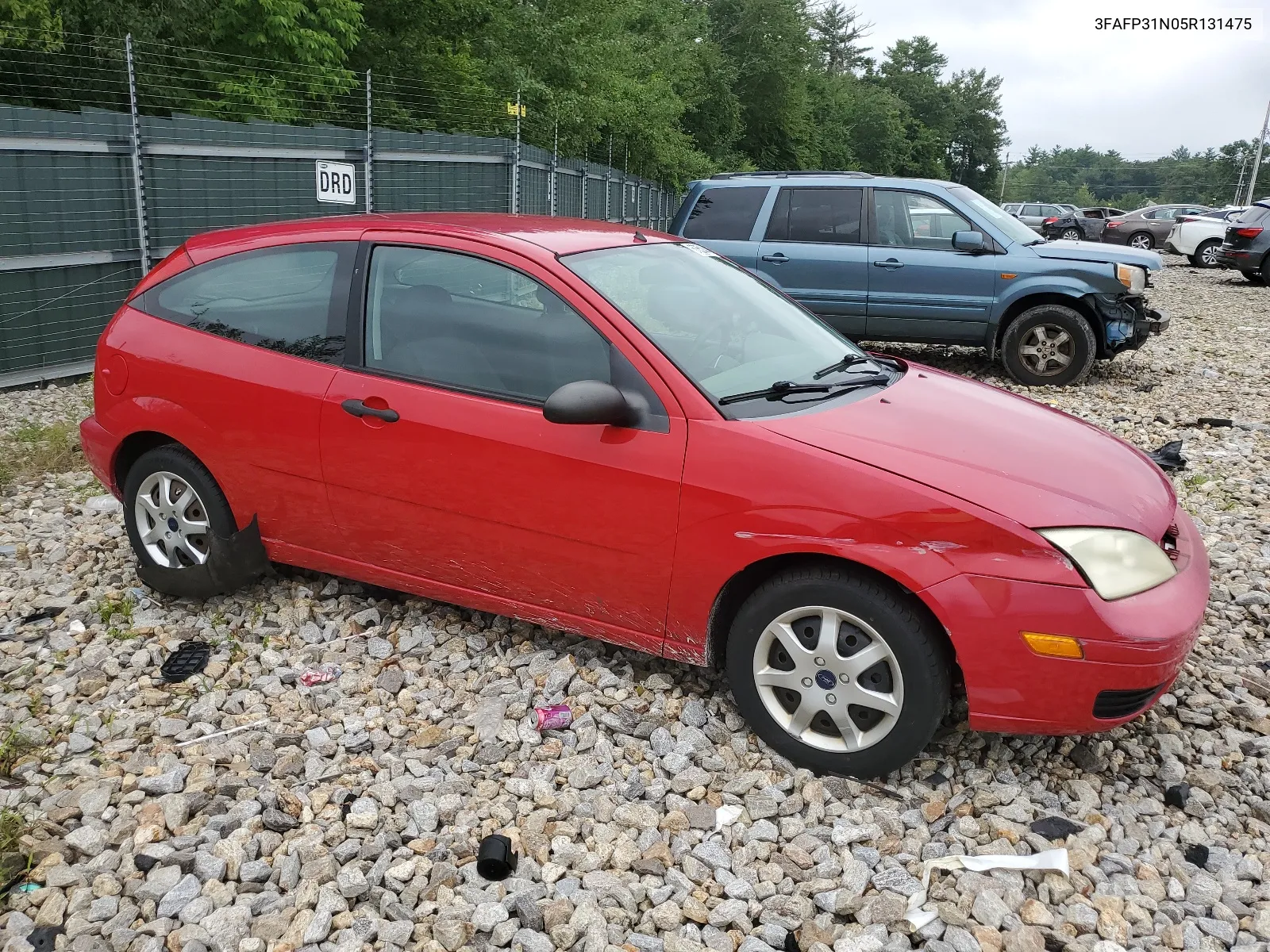 2005 Ford Focus Zx3 VIN: 3FAFP31N05R131475 Lot: 67651444