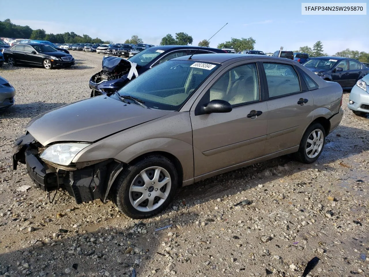 2005 Ford Focus Zx4 VIN: 1FAFP34N25W295870 Lot: 68828394