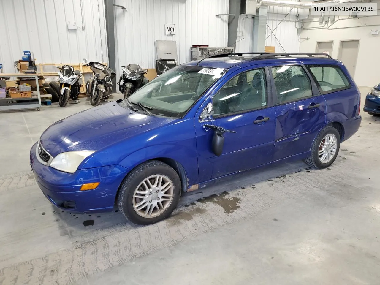 2005 Ford Focus Zxw VIN: 1FAFP36N35W309188 Lot: 72033134