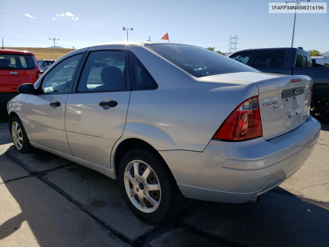 2005 Ford Focus Zx4 VIN: 1FAFP34N45W216196 Lot: 72283224