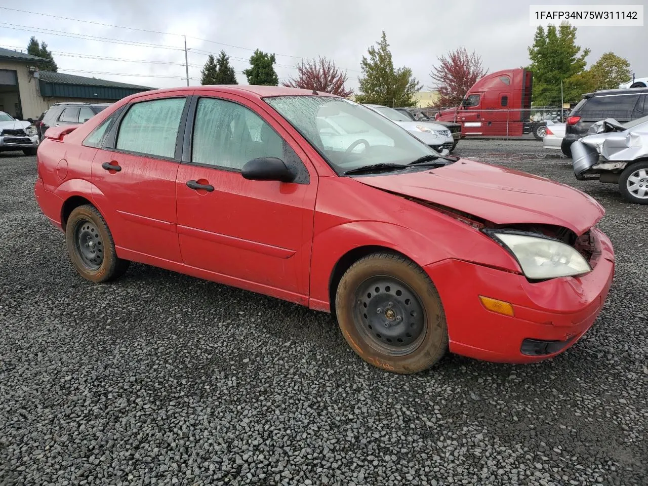 2005 Ford Focus Zx4 VIN: 1FAFP34N75W311142 Lot: 73323144