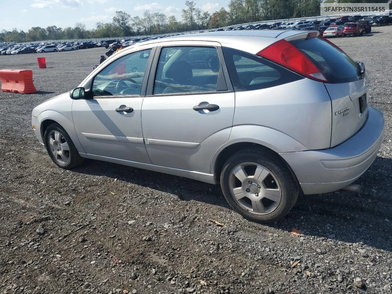 2005 Ford Focus Zx5 VIN: 3FAFP37N35R115455 Lot: 75157484