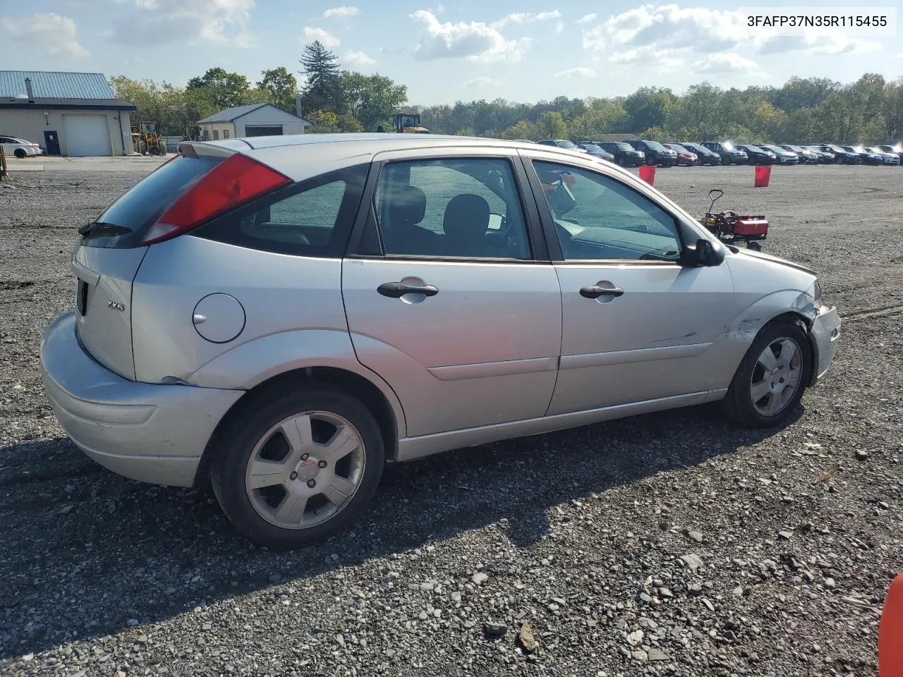 2005 Ford Focus Zx5 VIN: 3FAFP37N35R115455 Lot: 75157484