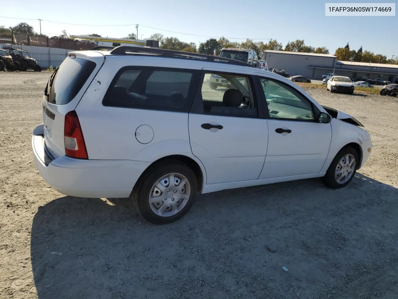 2005 Ford Focus Zxw VIN: 1FAFP36N05W174669 Lot: 75888414