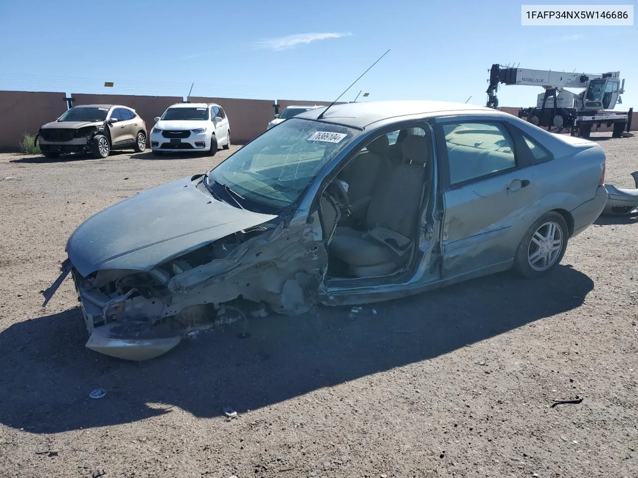 2005 Ford Focus Zx4 VIN: 1FAFP34NX5W146686 Lot: 76389104