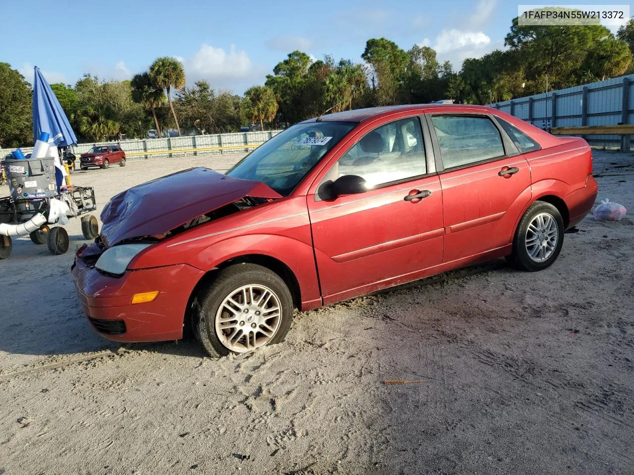 2005 Ford Focus Zx4 VIN: 1FAFP34N55W213372 Lot: 78579374