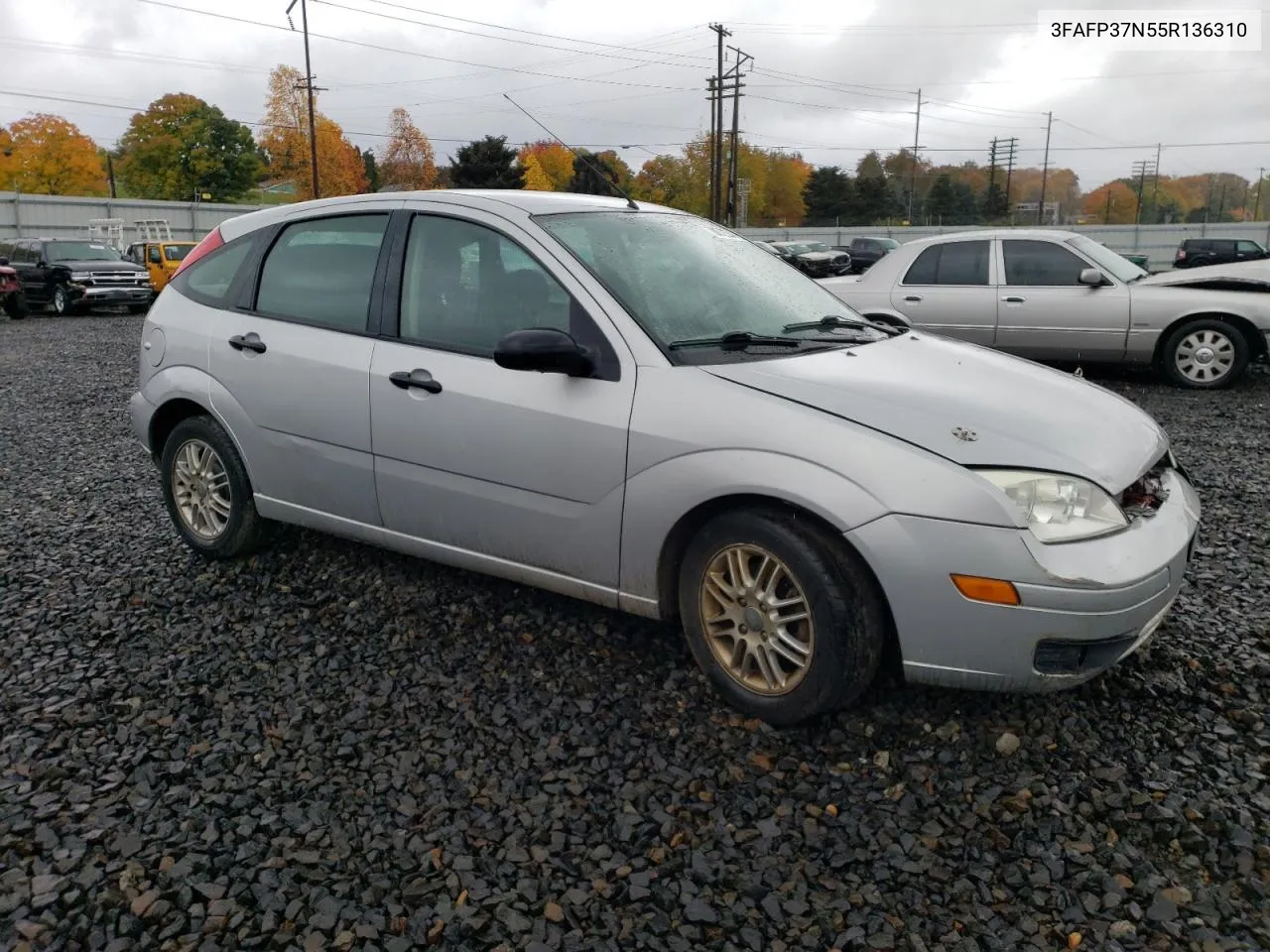 2005 Ford Focus Zx5 VIN: 3FAFP37N55R136310 Lot: 78672374