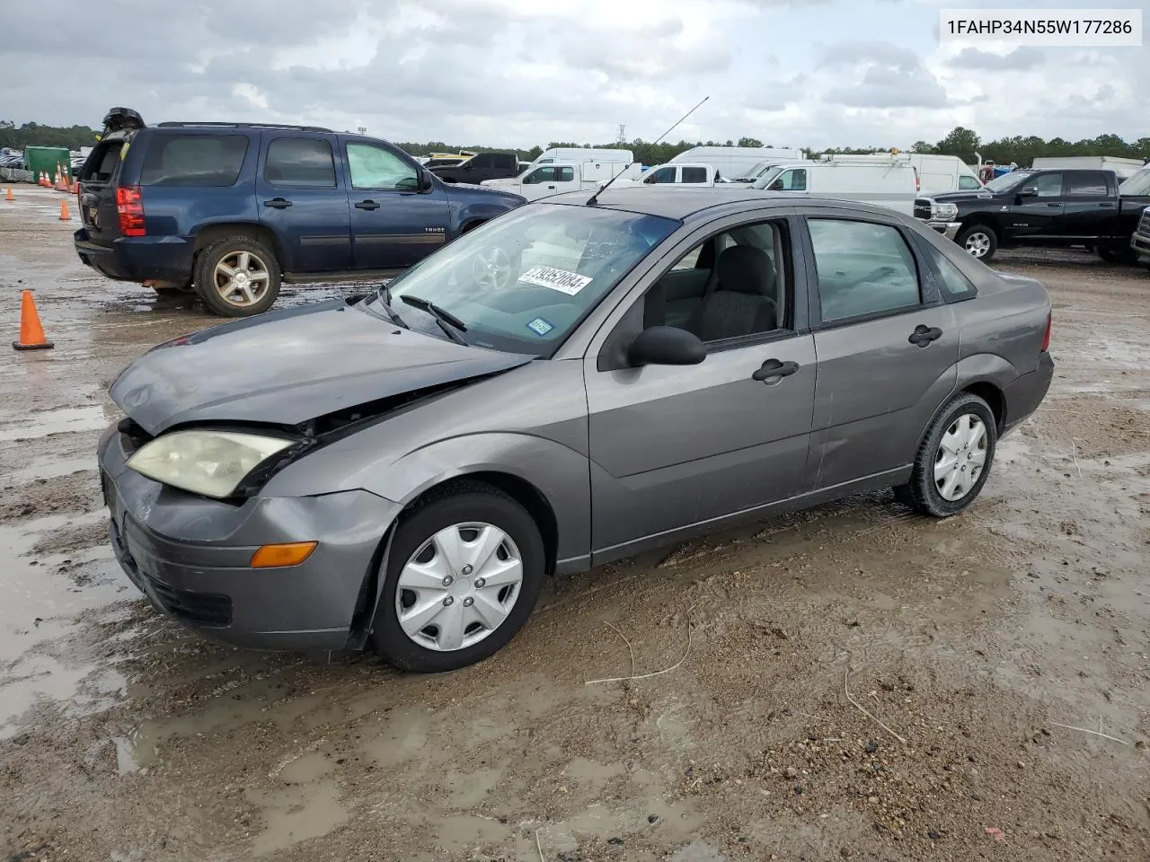 2005 Ford Focus Zx4 VIN: 1FAHP34N55W177286 Lot: 79352084