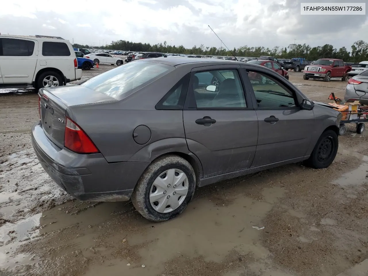 2005 Ford Focus Zx4 VIN: 1FAHP34N55W177286 Lot: 79352084