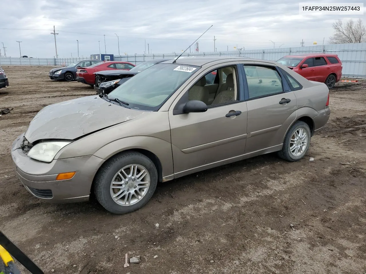 2005 Ford Focus Zx4 VIN: 1FAFP34N25W257443 Lot: 79922604