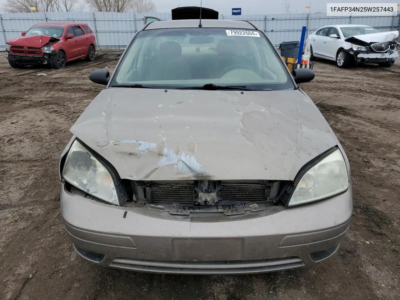 2005 Ford Focus Zx4 VIN: 1FAFP34N25W257443 Lot: 79922604