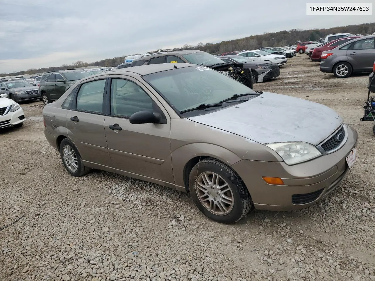 2005 Ford Focus Zx4 VIN: 1FAFP34N35W247603 Lot: 79930584