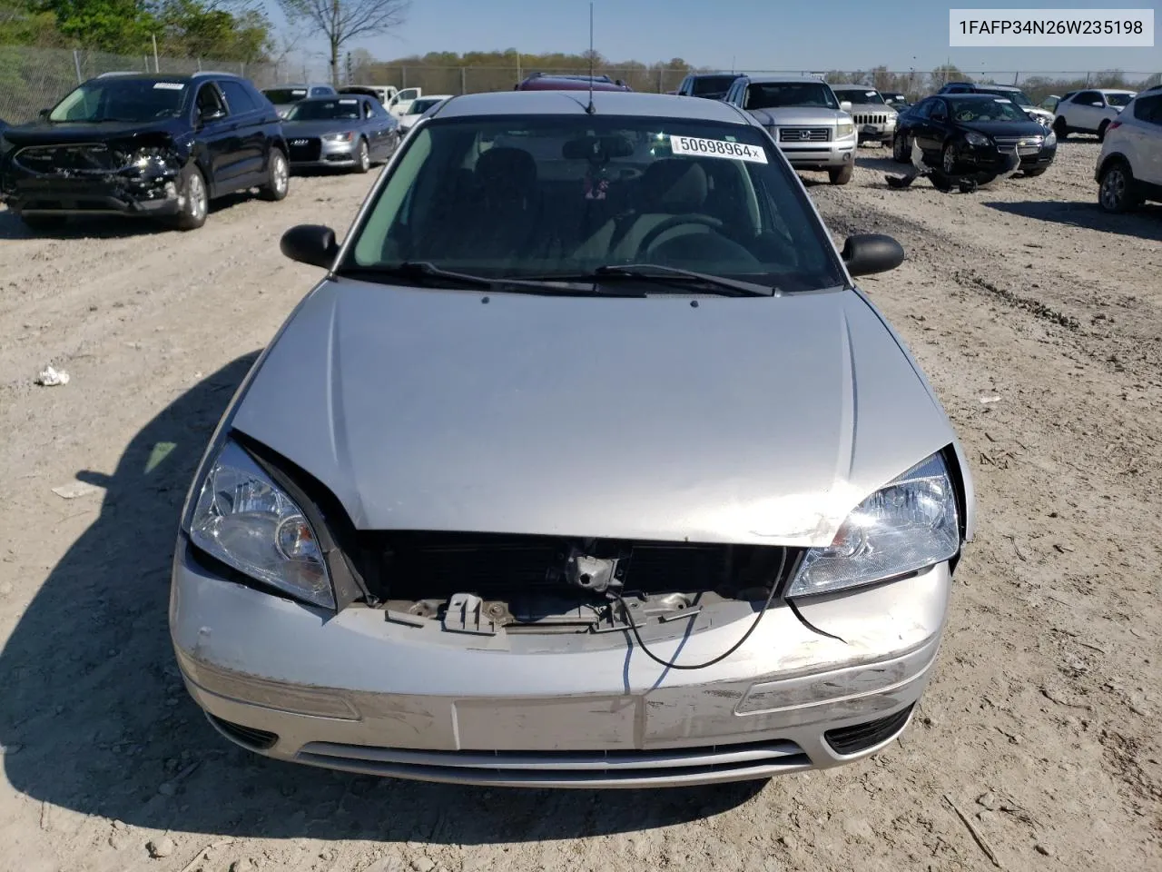 2006 Ford Focus Zx4 VIN: 1FAFP34N26W235198 Lot: 50698964