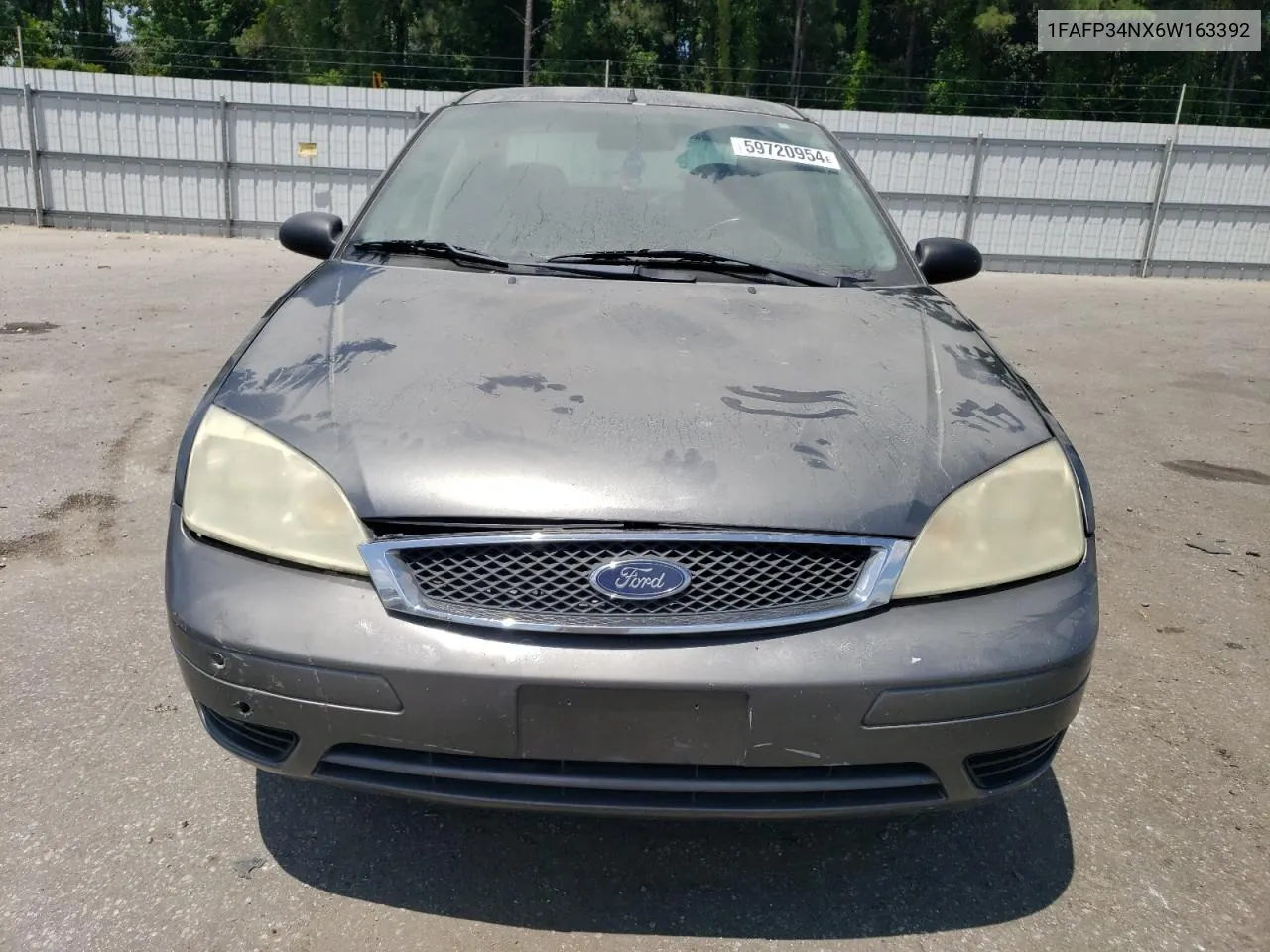 2006 Ford Focus Zx4 VIN: 1FAFP34NX6W163392 Lot: 59720954