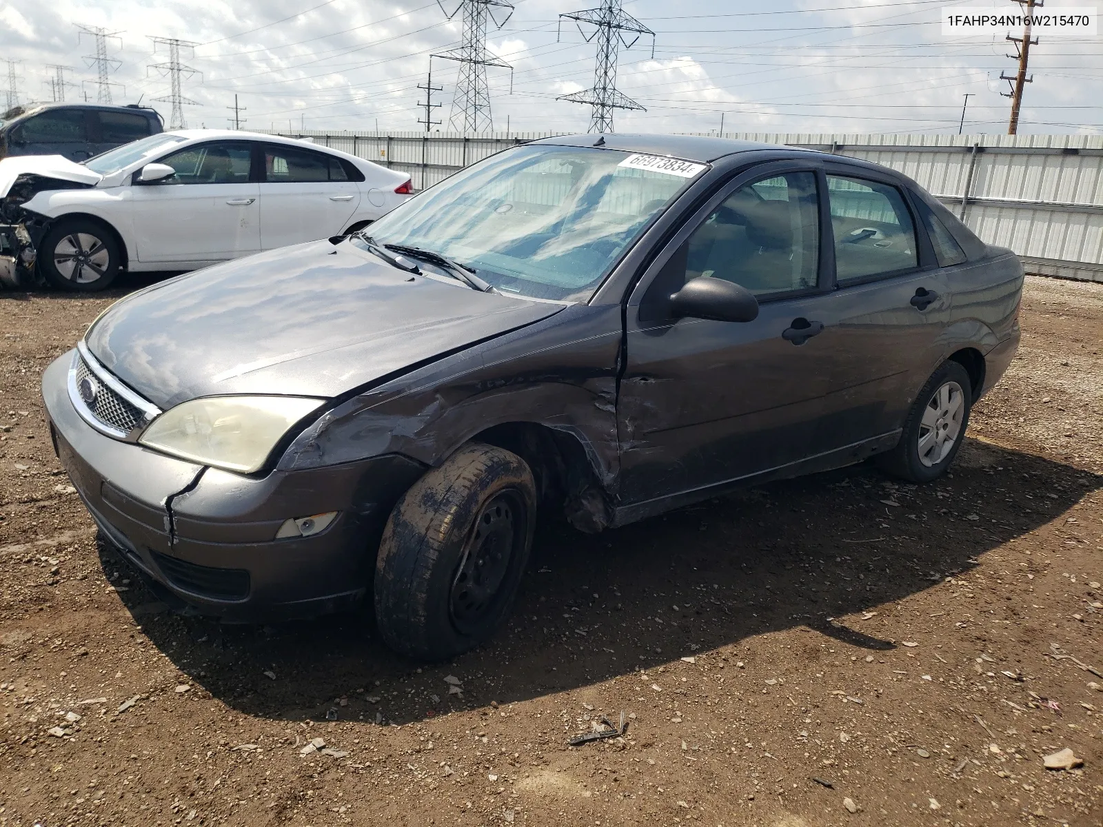 2006 Ford Focus Zx4 VIN: 1FAHP34N16W215470 Lot: 66973834