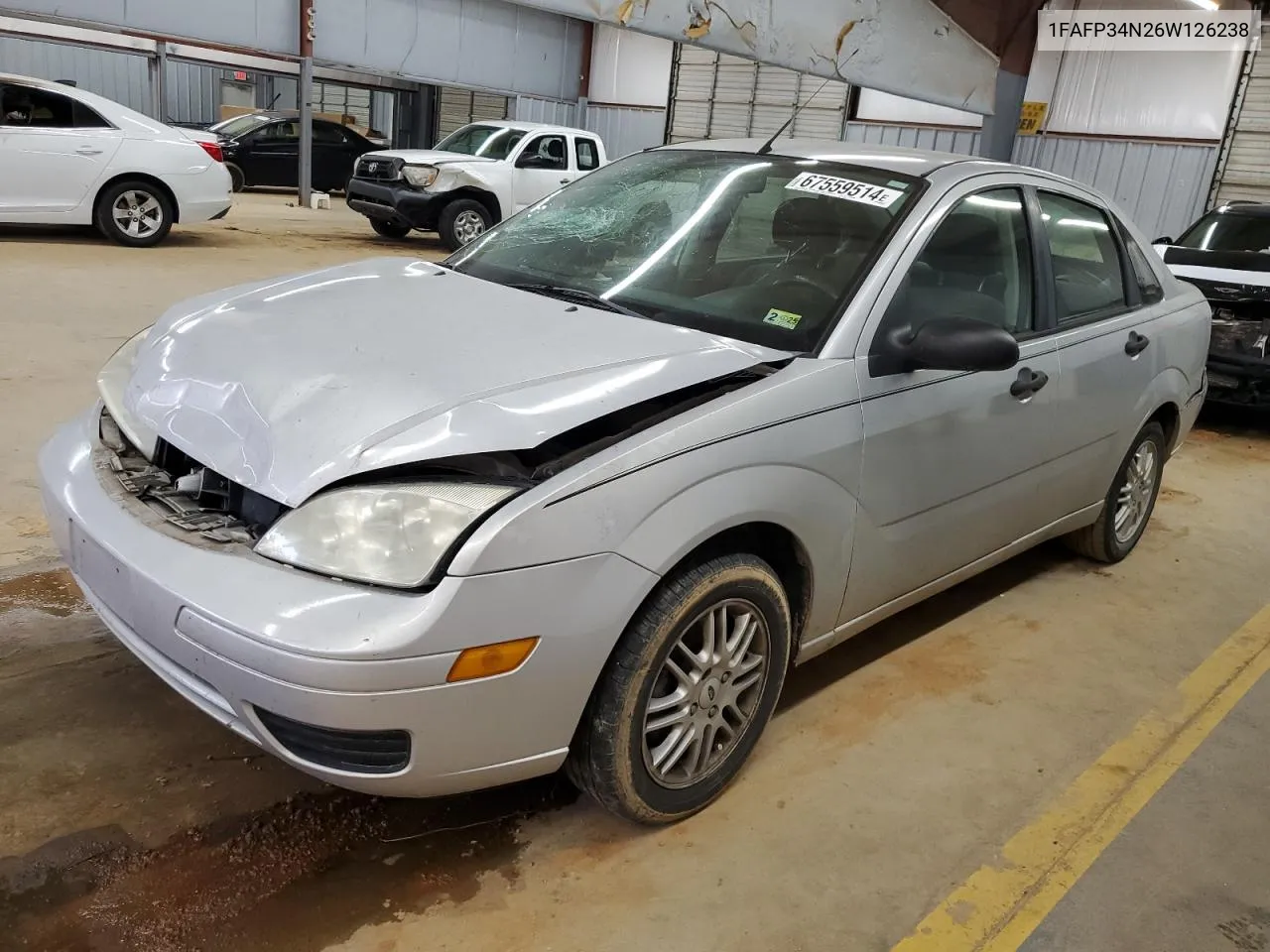 2006 Ford Focus Zx4 VIN: 1FAFP34N26W126238 Lot: 67559514