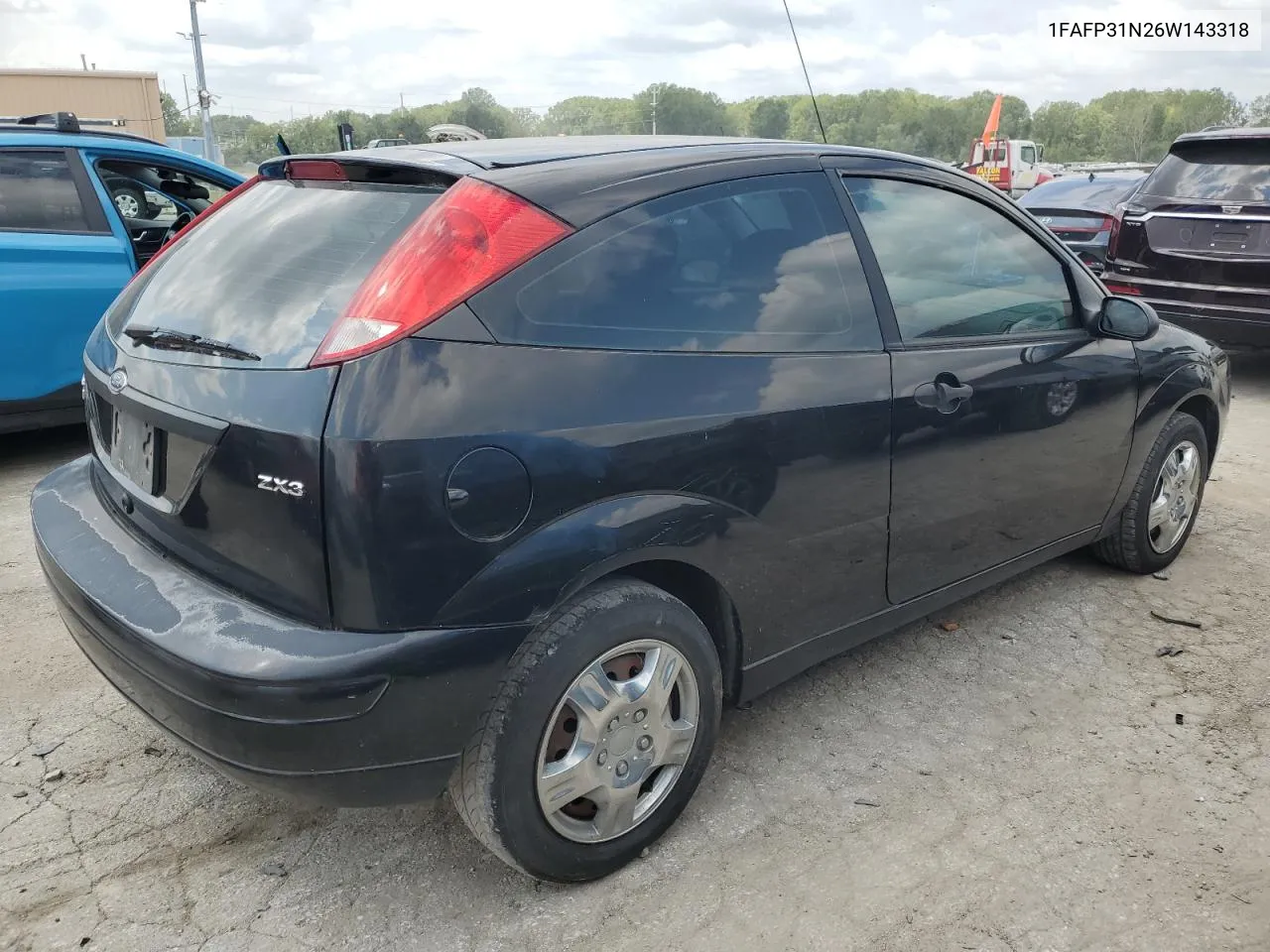 2006 Ford Focus Zx3 VIN: 1FAFP31N26W143318 Lot: 68257064