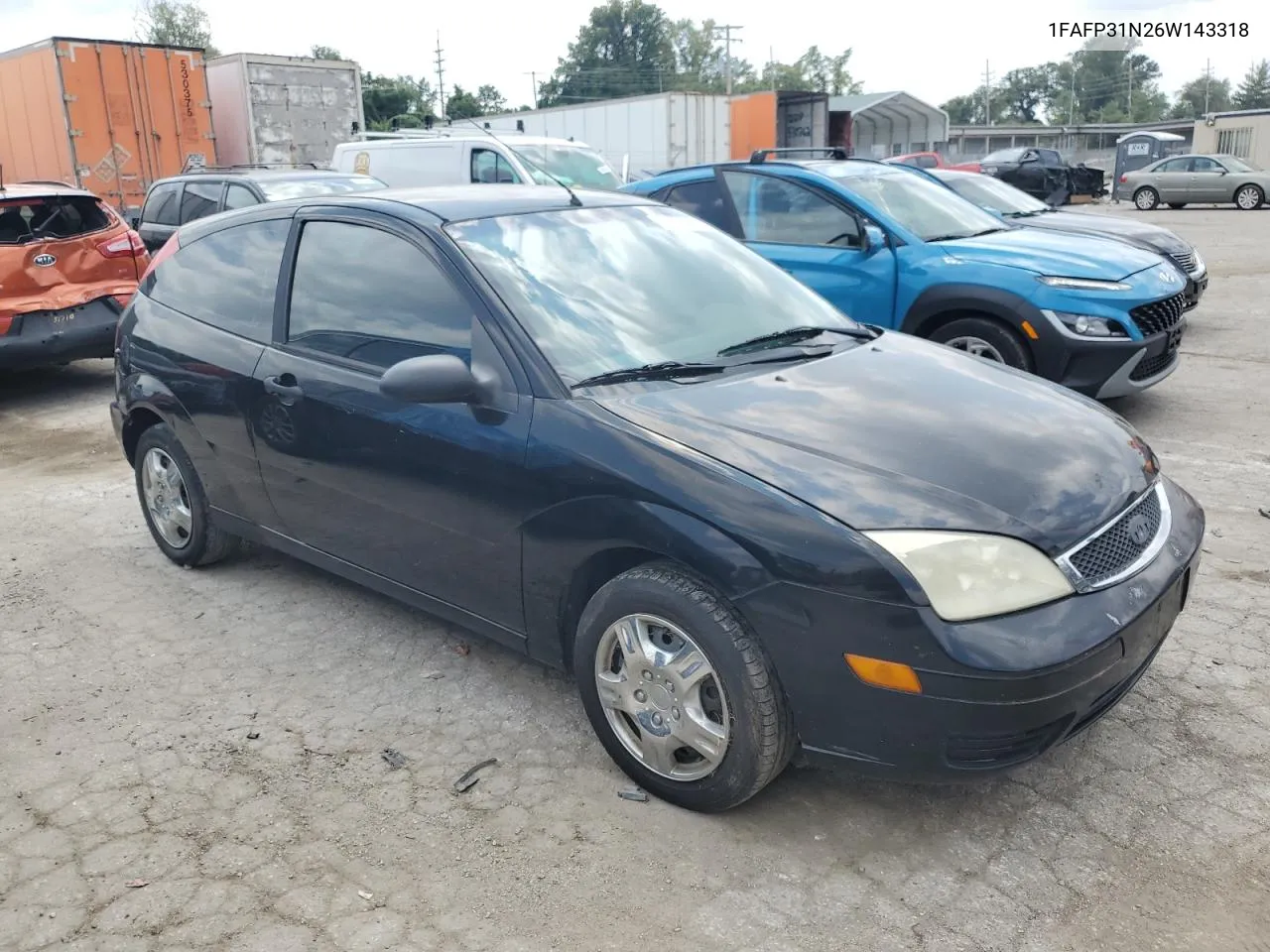 2006 Ford Focus Zx3 VIN: 1FAFP31N26W143318 Lot: 68257064