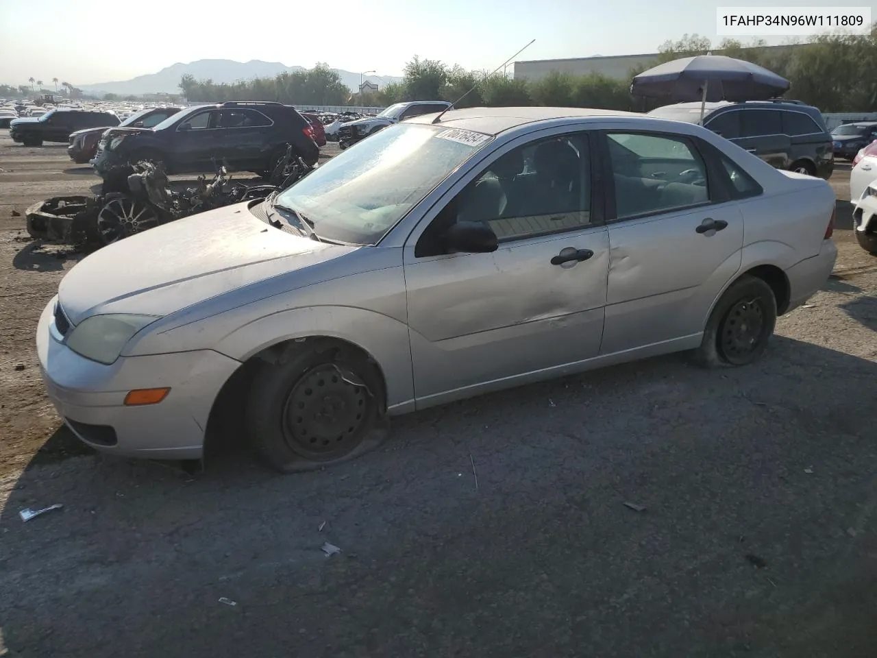 2006 Ford Focus Zx4 VIN: 1FAHP34N96W111809 Lot: 70676454