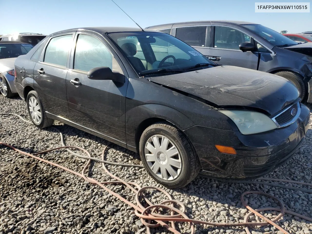 2006 Ford Focus Zx4 VIN: 1FAFP34NX6W110515 Lot: 73196224