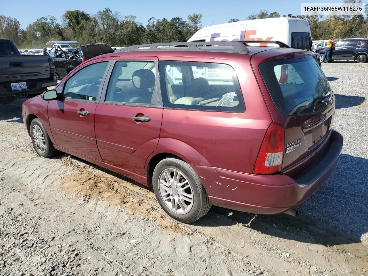 2006 Ford Focus Zxw VIN: 1FAFP36N66W116275 Lot: 75952374