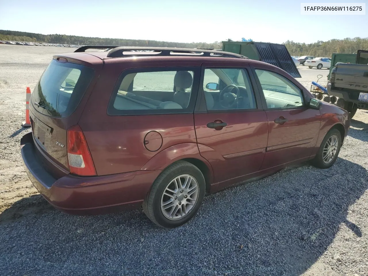 2006 Ford Focus Zxw VIN: 1FAFP36N66W116275 Lot: 75952374