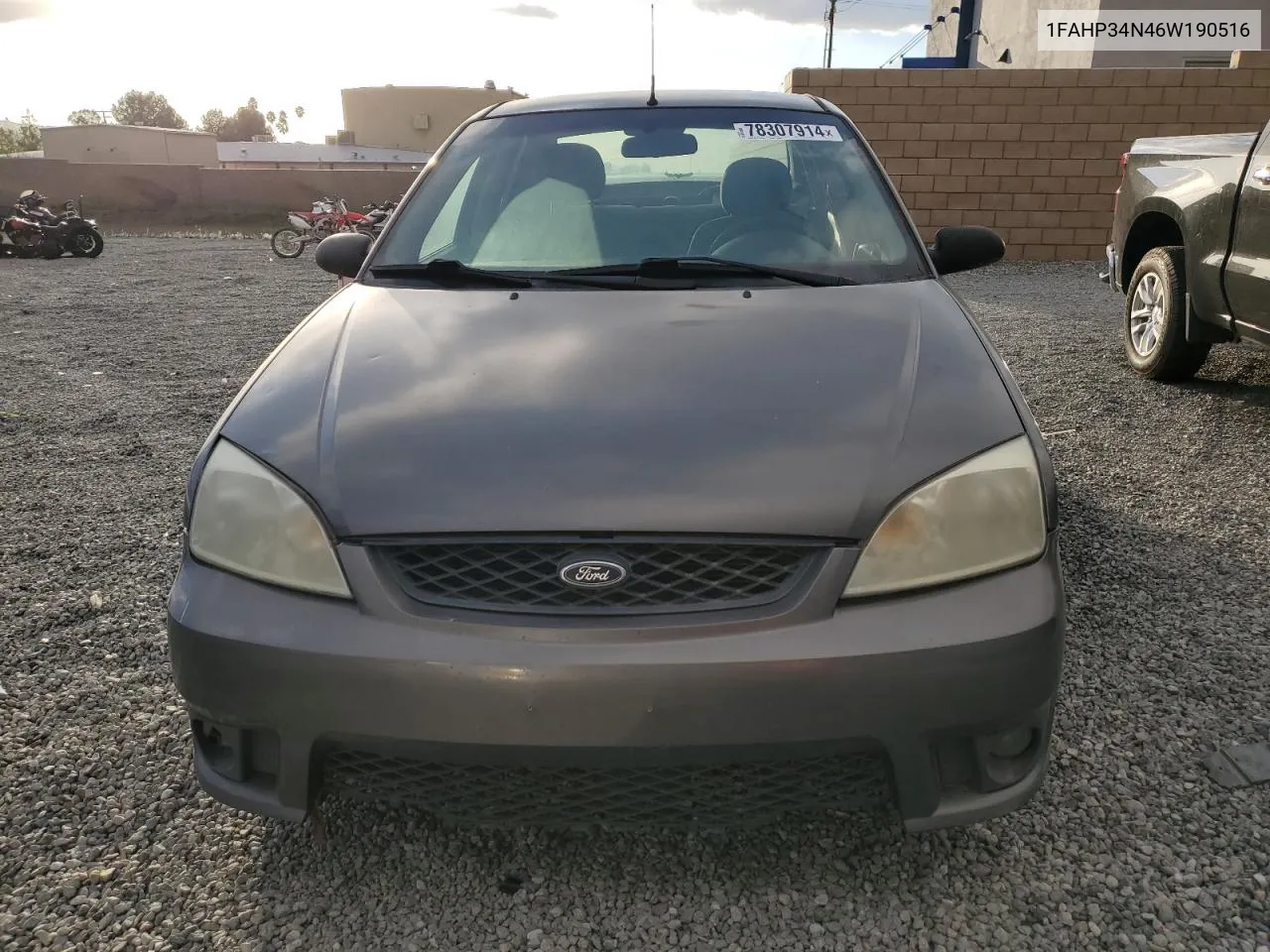 2006 Ford Focus Zx4 VIN: 1FAHP34N46W190516 Lot: 78307914