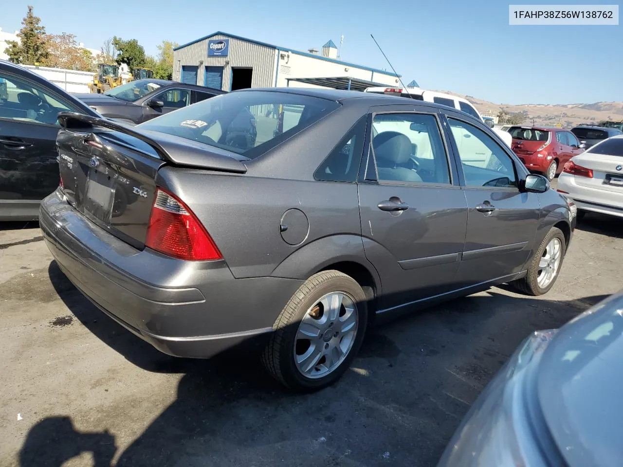 2006 Ford Focus Zx4 St VIN: 1FAHP38Z56W138762 Lot: 78839254