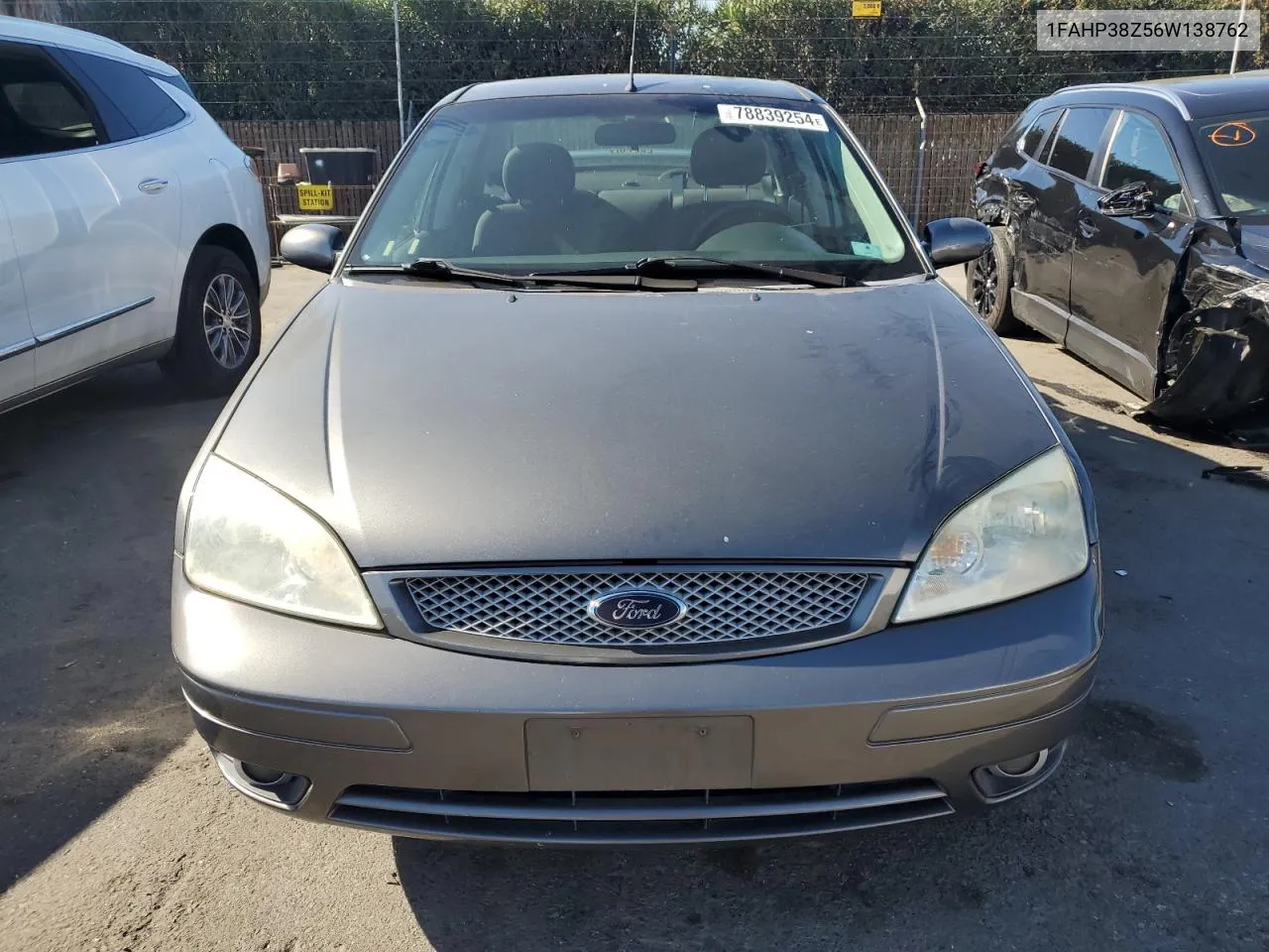 2006 Ford Focus Zx4 St VIN: 1FAHP38Z56W138762 Lot: 78839254