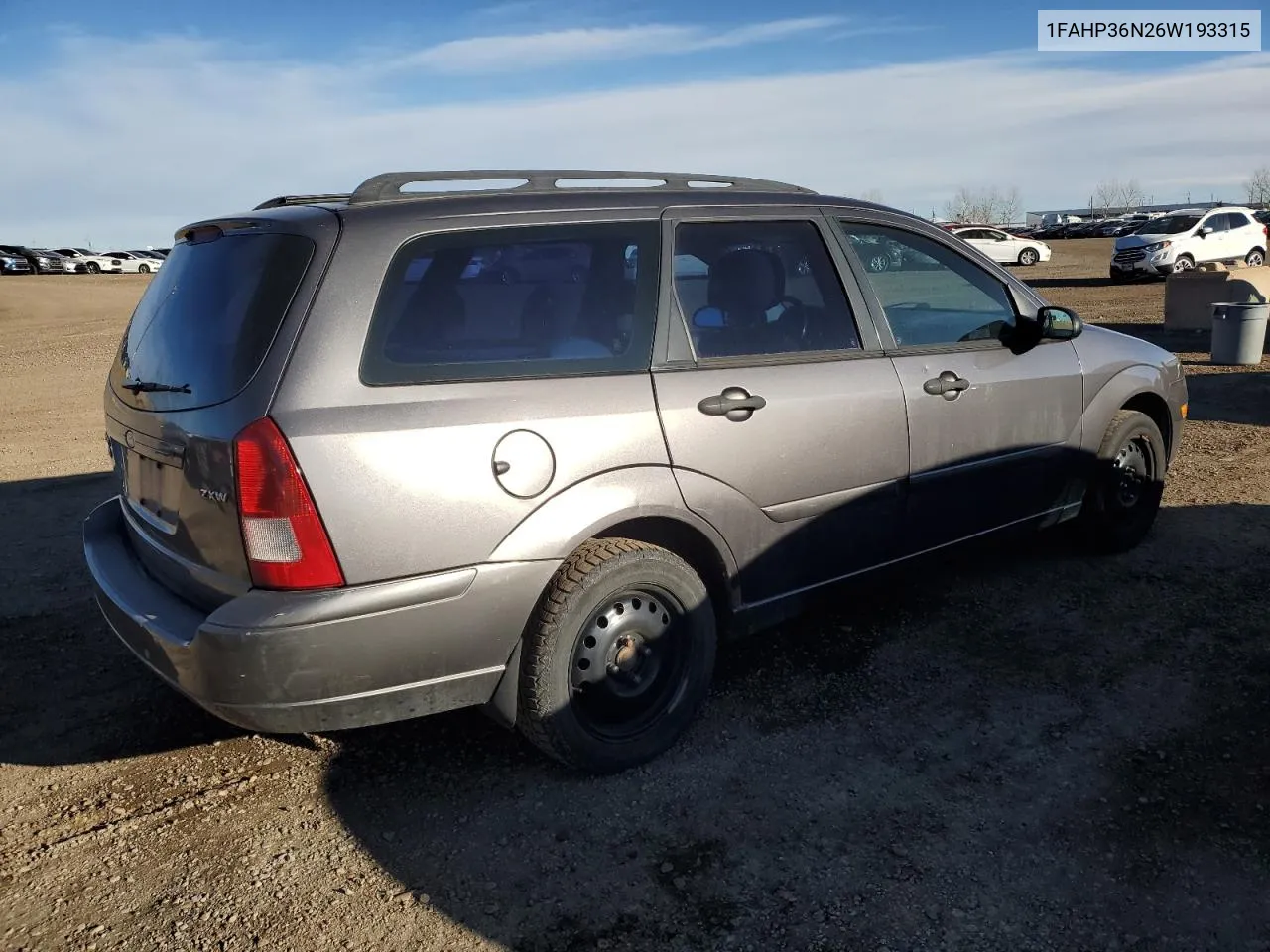 2006 Ford Focus Zxw VIN: 1FAHP36N26W193315 Lot: 80075814