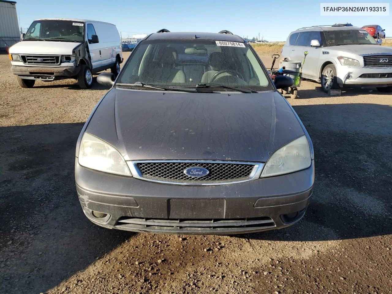 2006 Ford Focus Zxw VIN: 1FAHP36N26W193315 Lot: 80075814