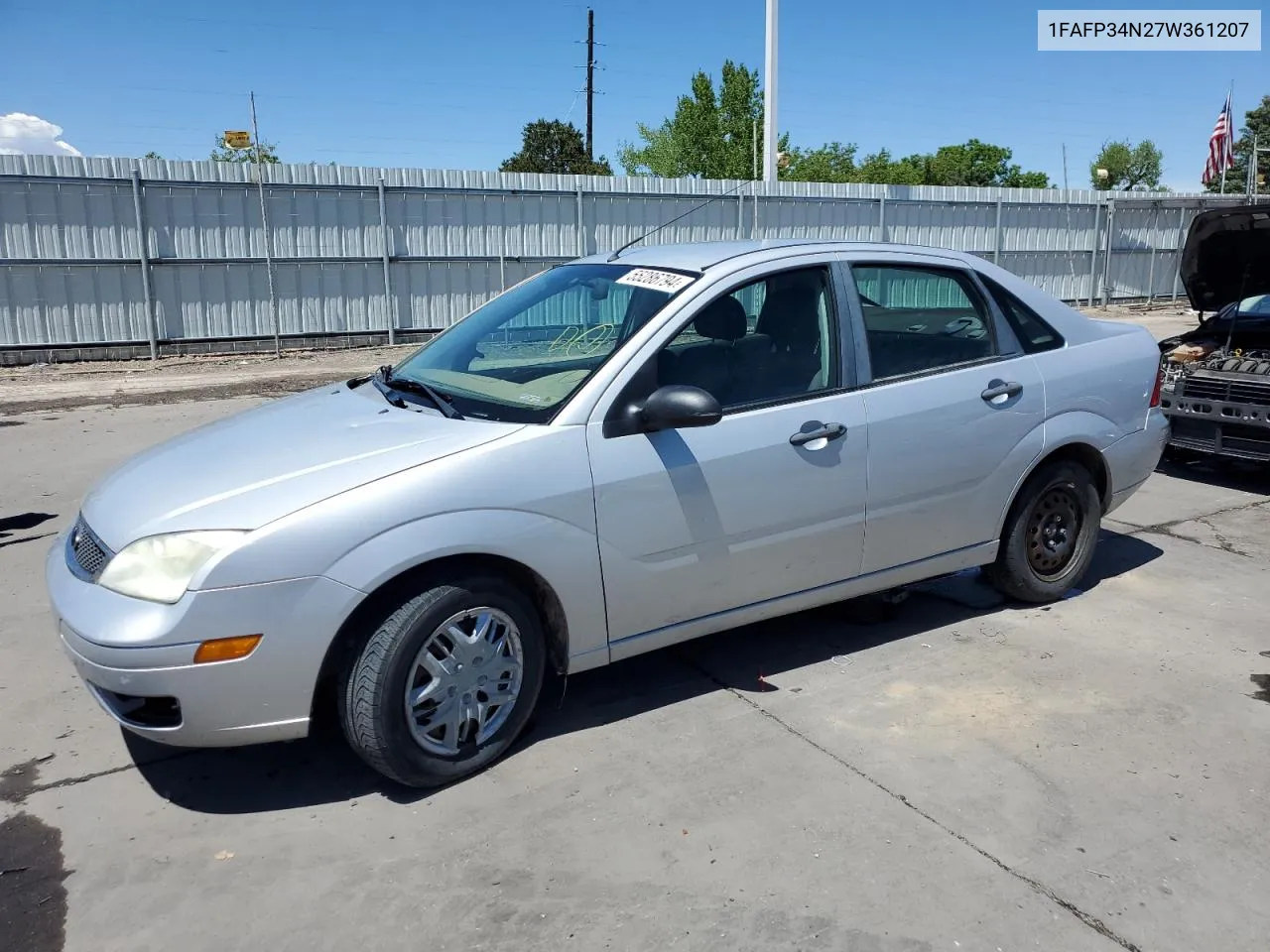 2007 Ford Focus Zx4 VIN: 1FAFP34N27W361207 Lot: 55286794