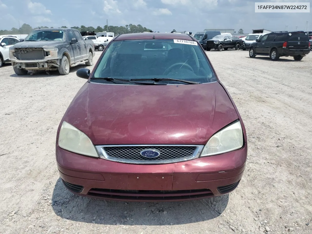 2007 Ford Focus Zx4 VIN: 1FAFP34N87W224272 Lot: 67210744