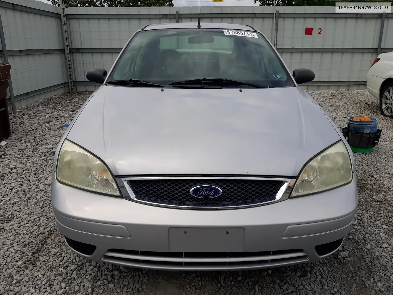 2007 Ford Focus Zx4 VIN: 1FAFP34N97W187510 Lot: 67685714