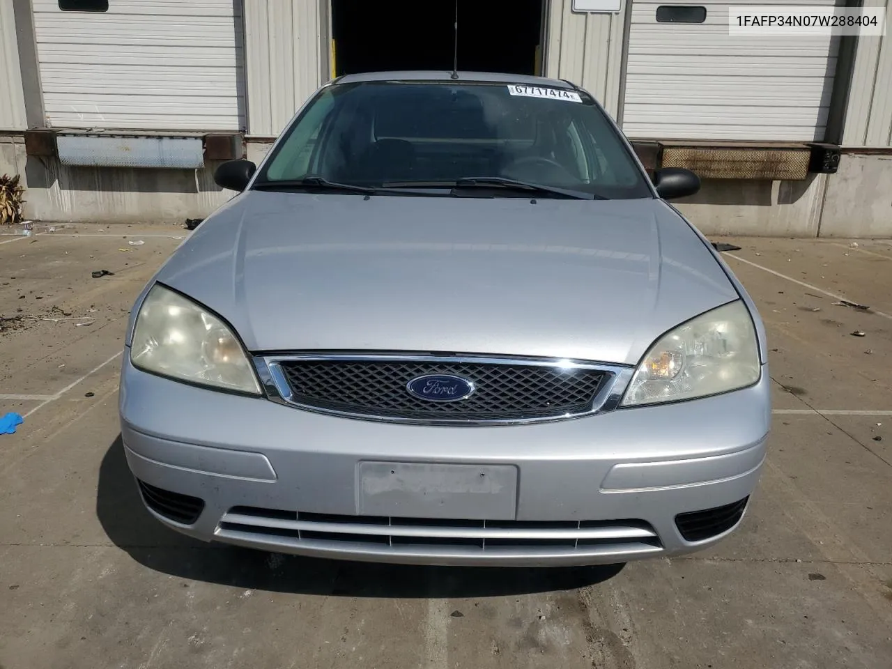 2007 Ford Focus Zx4 VIN: 1FAFP34N07W288404 Lot: 67717474