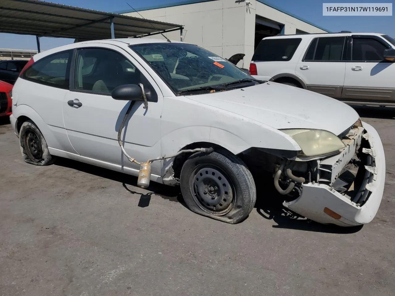 2007 Ford Focus Zx3 VIN: 1FAFP31N17W119691 Lot: 69384524