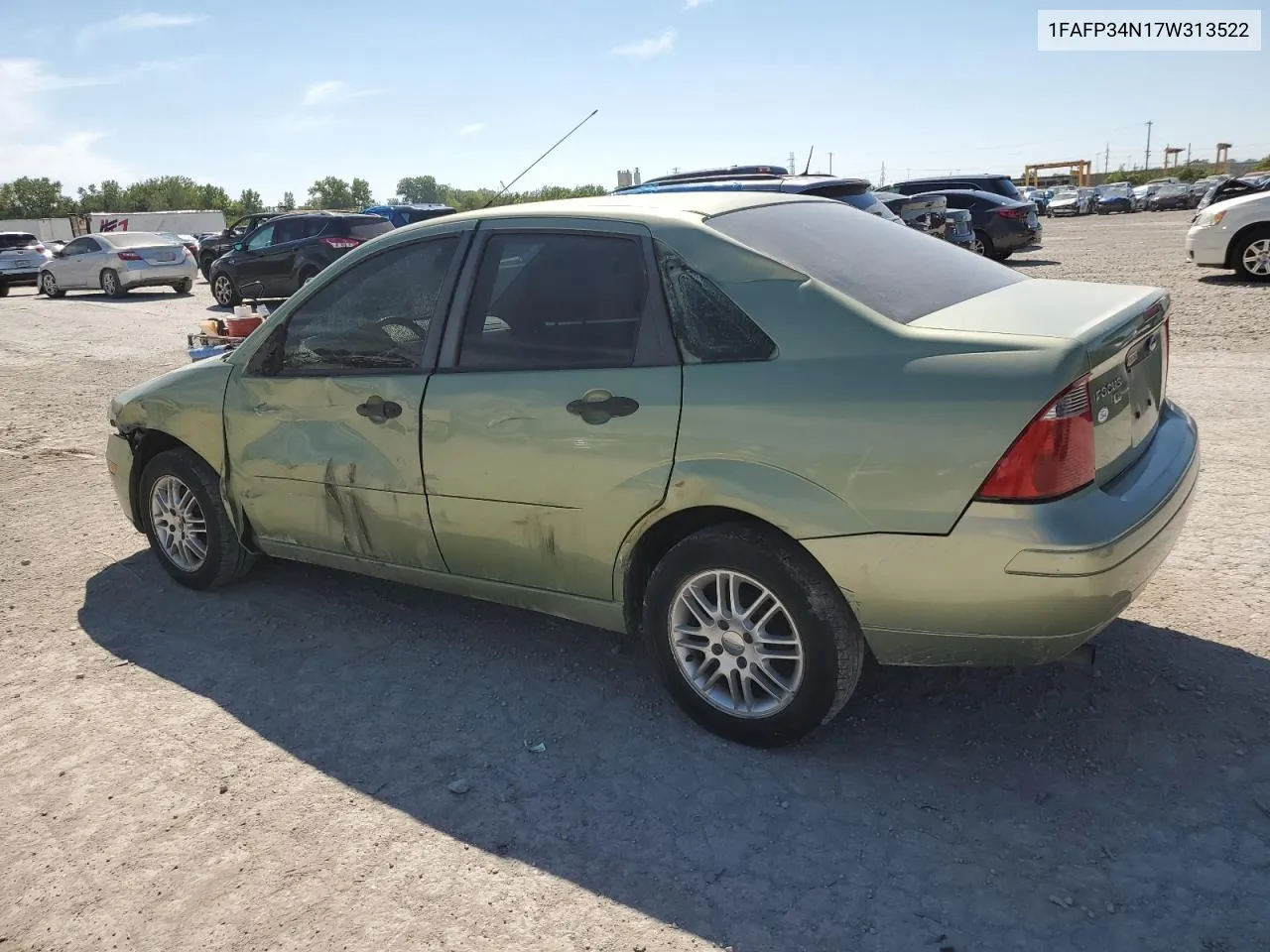 2007 Ford Focus Zx4 VIN: 1FAFP34N17W313522 Lot: 70050914