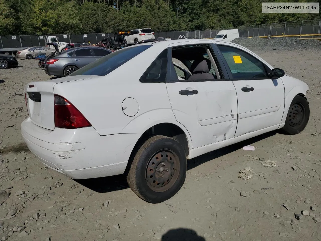 2007 Ford Focus Zx4 VIN: 1FAHP34N27W117095 Lot: 70215954