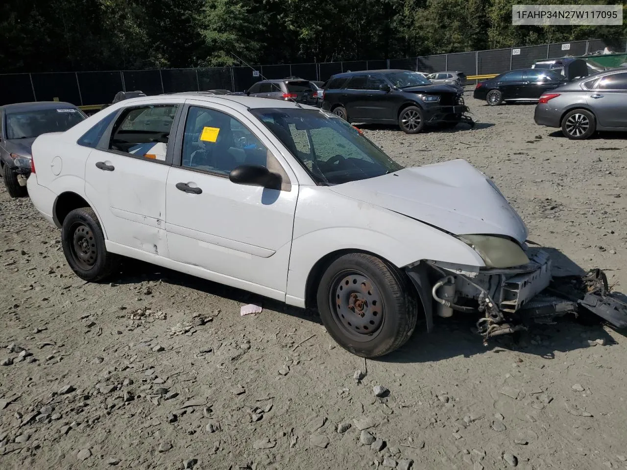 2007 Ford Focus Zx4 VIN: 1FAHP34N27W117095 Lot: 70215954